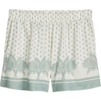 Baumwoll-Pyjamashorts mit Tropenprint