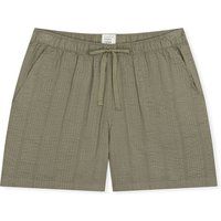 Strukturierte Lounge-Bermuda-Shorts aus Baumwolle