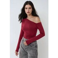 Asymmetrisches Langarm-Oberteil Slim Fit