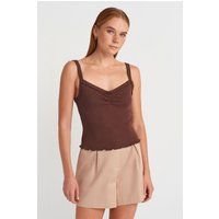 Geripptes Cami-Top mit Schleife