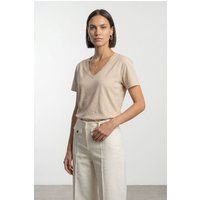 Minimalistisches Jersey-Top mit V-Ausschnitt
