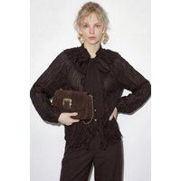 Romantische Rüschenbluse mit Schluppe
