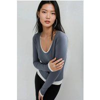 Jersey-Top mit Kontrast-Lagenlook