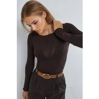 Ultraleichtes Stricktop mit U-Boot-Ausschnitt