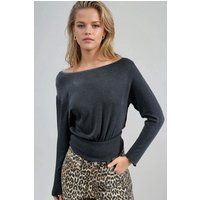 Elegante Bluse mit U-Boot-Ausschnitt