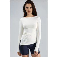 Elegante Bluse mit U-Boot-Ausschnitt
