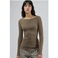 Elegantes Langarmshirt mit U-Boot-Ausschnitt