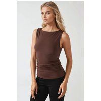 Raffiniertes Stricktop mit Bootsausschnitt
