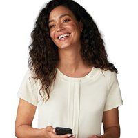 Kurzärmlige Bluse mit Frontnaht