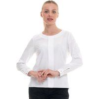 Minimalistische Rundhals-Bluse mit Falte