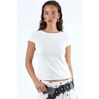 Kurzärmelige Bluse aus Baumwollmischung