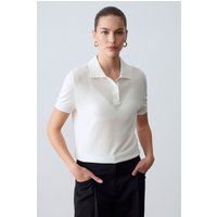 Kurzärmeliges Strick-Poloshirt