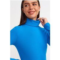 Enganliegende Rollkragen-Bluse aus Jersey
