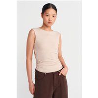 Ärmelloses Raff-Top mit Cut-out
