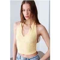 Neckholder-Crop-Top aus Spitze