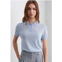 Strick-Polobluse mit kurzen Ärmeln