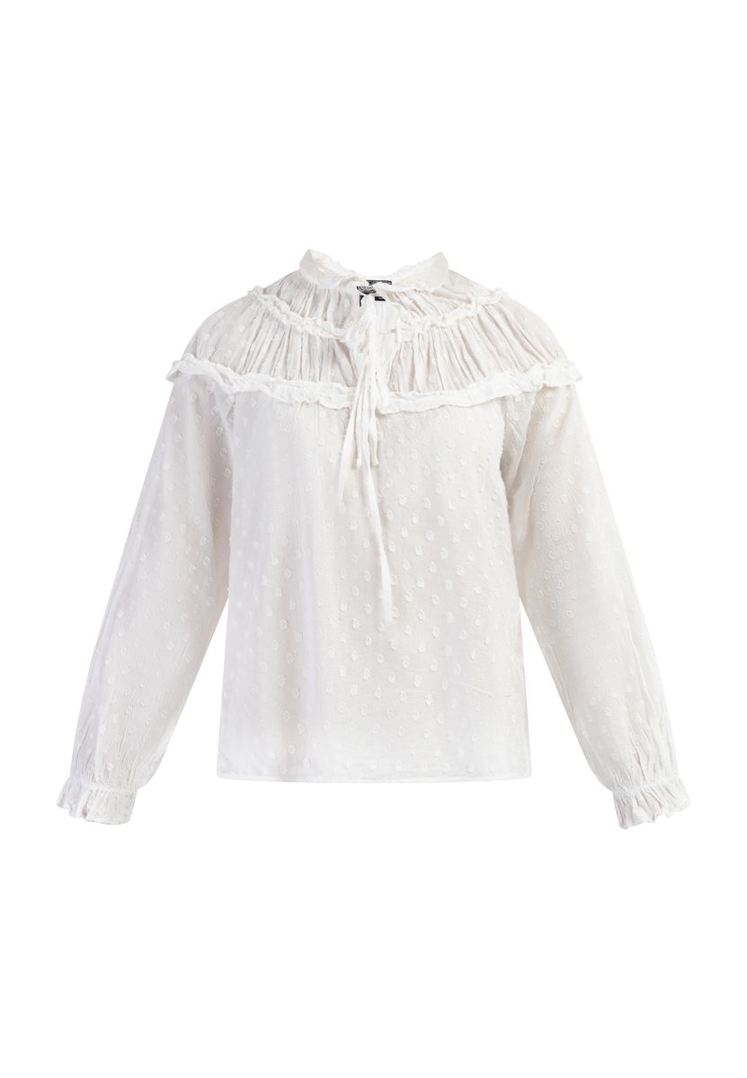 Romantische Bluse mit Rüschen-Details