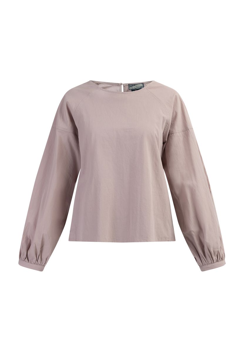 Lockere Baumwollbluse mit Raglanärmeln