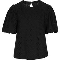 Bestickte Bluse mit Puffärmeln