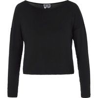 Locker geschnittene Strickbluse mit U-Boot-Ausschnitt