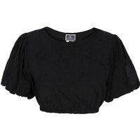 Bestickte Bluse mit Puffärmeln