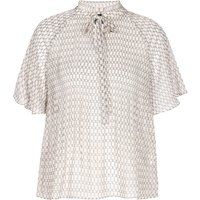 Bluse mit Kettenmuster und Schluppe