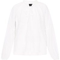 Bluse mit Dobby-Punkten und Rüschen