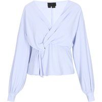 Wickelbluse mit Bischofsärmeln