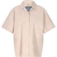 Relaxed Fit Hemd aus Veloursleder