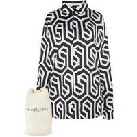 Hemdbluse mit grafischem Muster