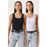 Geripptes Slim-Fit Tanktop