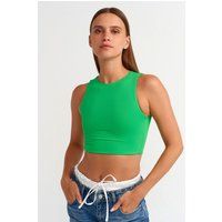 Eng anliegendes Jersey Crop-Top