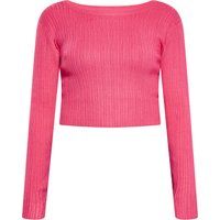 Geripptes Cropped-Top mit Rückenausschnitt