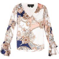 Elegantes Oberteil mit Schal-Print