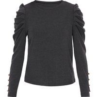 Elegante Bluse mit gerafften Puffärmeln