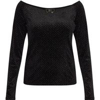 Schimmernde Off-Shoulder Bluse