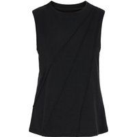 Ärmellose Bluse mit asymmetrischen Falten