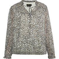 Schluppenbluse mit Leopardenmuster aus Chiffon