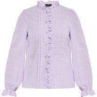 Strukturierte Romantik-Bluse mit Rüschen