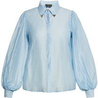 Elegante Chiffonbluse mit Ballonärmeln