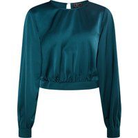 Elegante Satinbluse mit Ballonärmeln