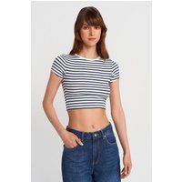 Körpernahes gestreiftes Jersey-Top