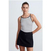 Gestreiftes Camisole mit Kontrasteinfassung