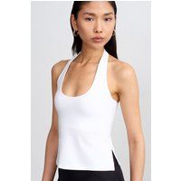 Schmal geschnittenes Halterneck-Top