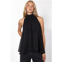 Elegantes Lagen-Halterneck-Top