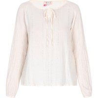 Strukturierte Bluse mit Bindeband