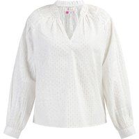 Rüschen-Bluse mit Metallic-Akzenten