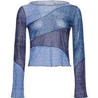 Asymmetrisches Mesh-Oberteil mit Paneelen
