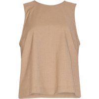 Minimalistisches ärmelloses Top mit Rundhalsausschnitt