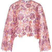 Florale Guipure-Spitzenbluse